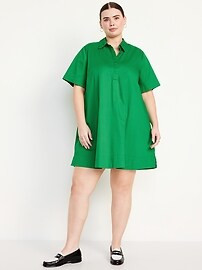 Short-Sleeve Mini Shirt Dress | Old Navy (US)