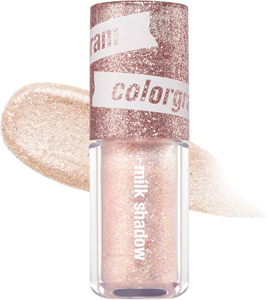 COLORGRAM Milk Bling Shadow - 07 Fairylike | Pigmented liquid glitter eyeshadow, Long-lasting shi... | Amazon (US)