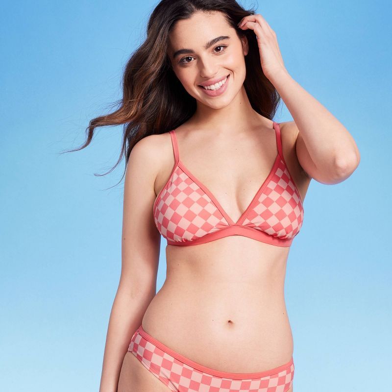 Women's Triangle Bikini Top - Kona Sol™ Coral Pink | Target