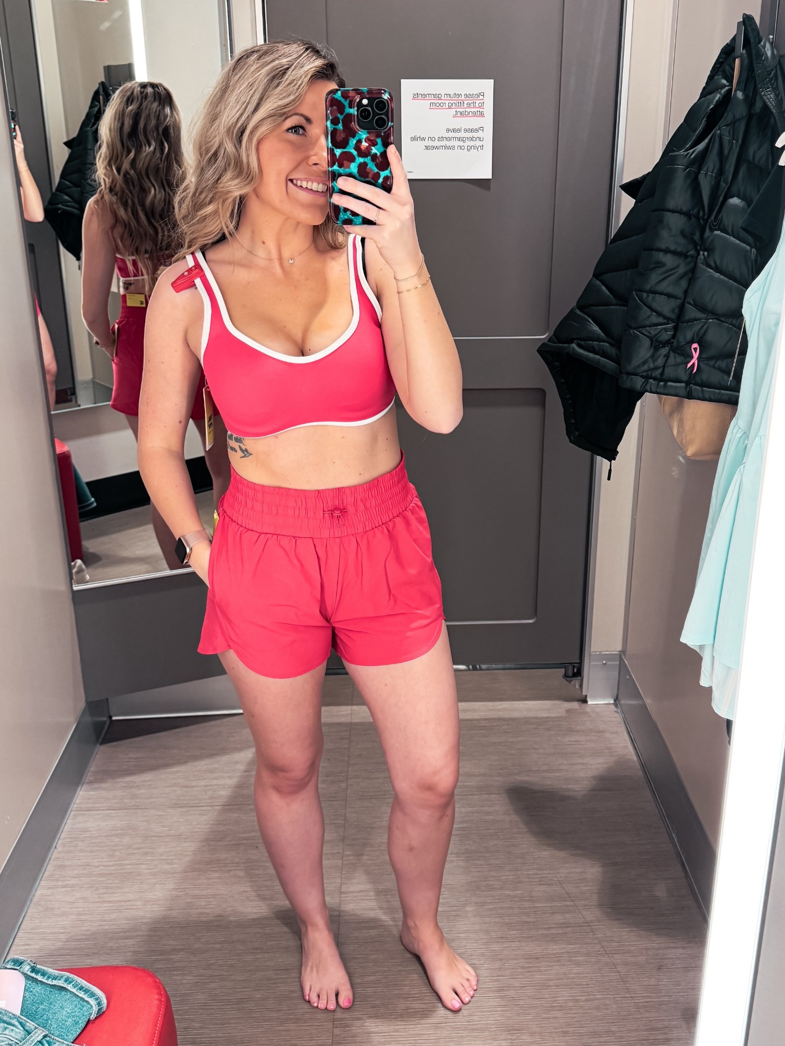 Small both pieces. Sports bra straps are adjustable 

#LTKActive #LTKPetite #LTKfitnessgoals