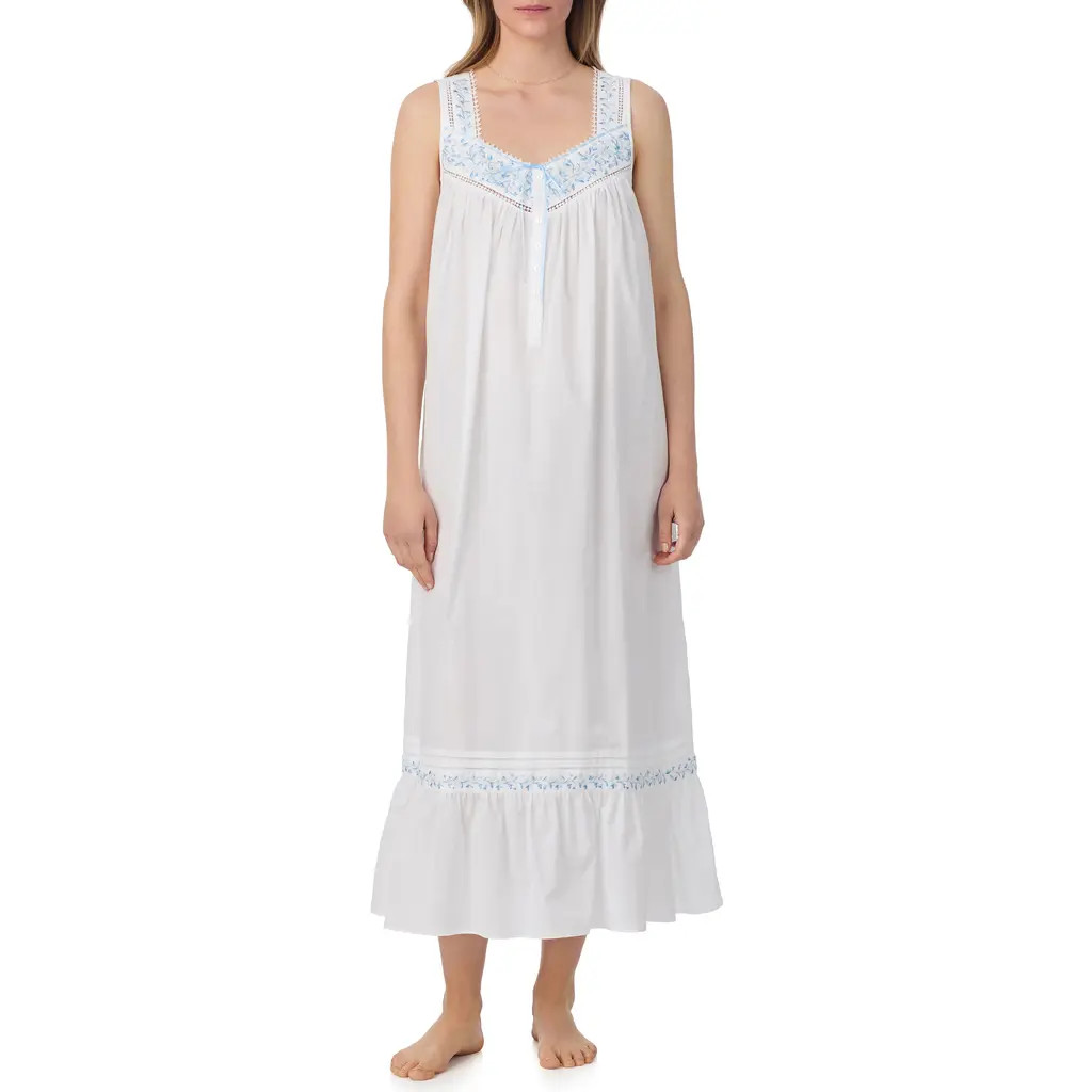 Eileen West Sleeveless Cotton Lawn Ballet Nightgown in White at Nordstrom, Size X-Small | Nordstrom