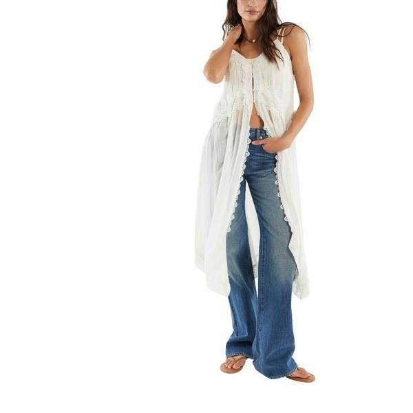 Women's Free People Snowbird Maxi Sweetheart Tank Top Medium Clean Ivory | Scheels Sports