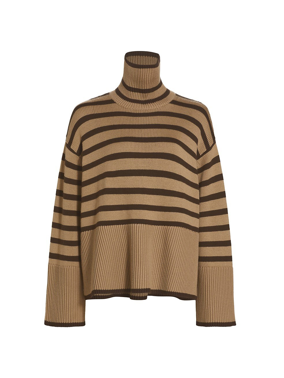 Striped Boxy Turtleneck Sweater | Saks Fifth Avenue
