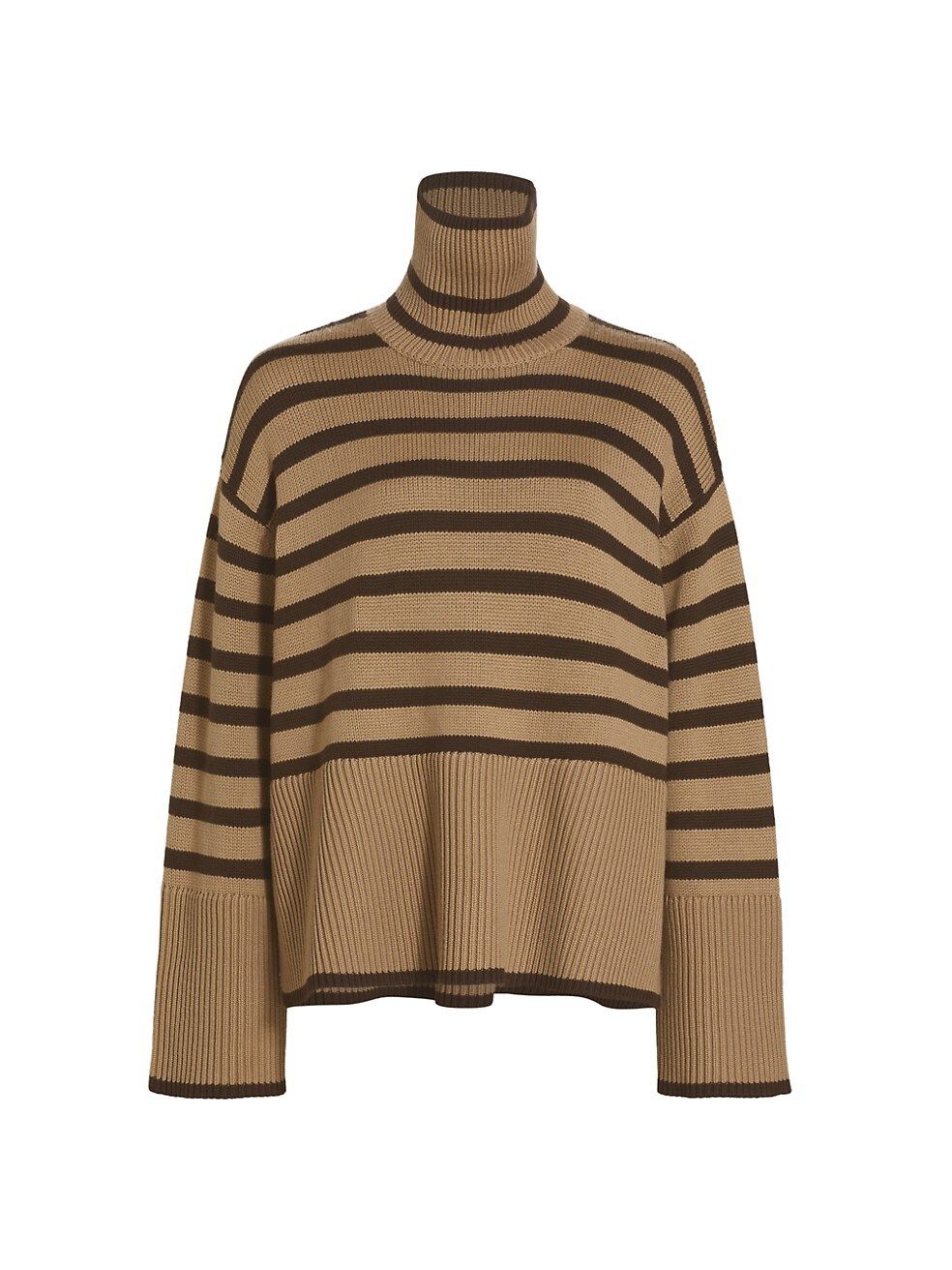 Totême Striped Boxy Turtleneck Sweater | Saks Fifth Avenue