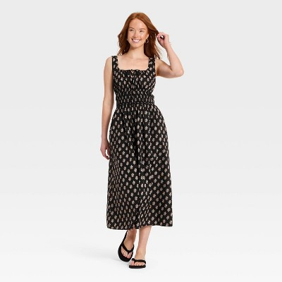 Women's Cotton Midi Pullover Sundress - Universal Thread™ Pink XL | Target
