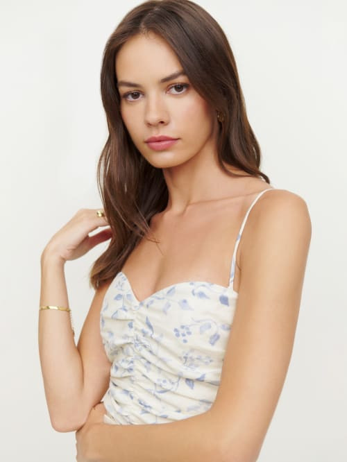 Fennel Linen Top | Reformation (Global)