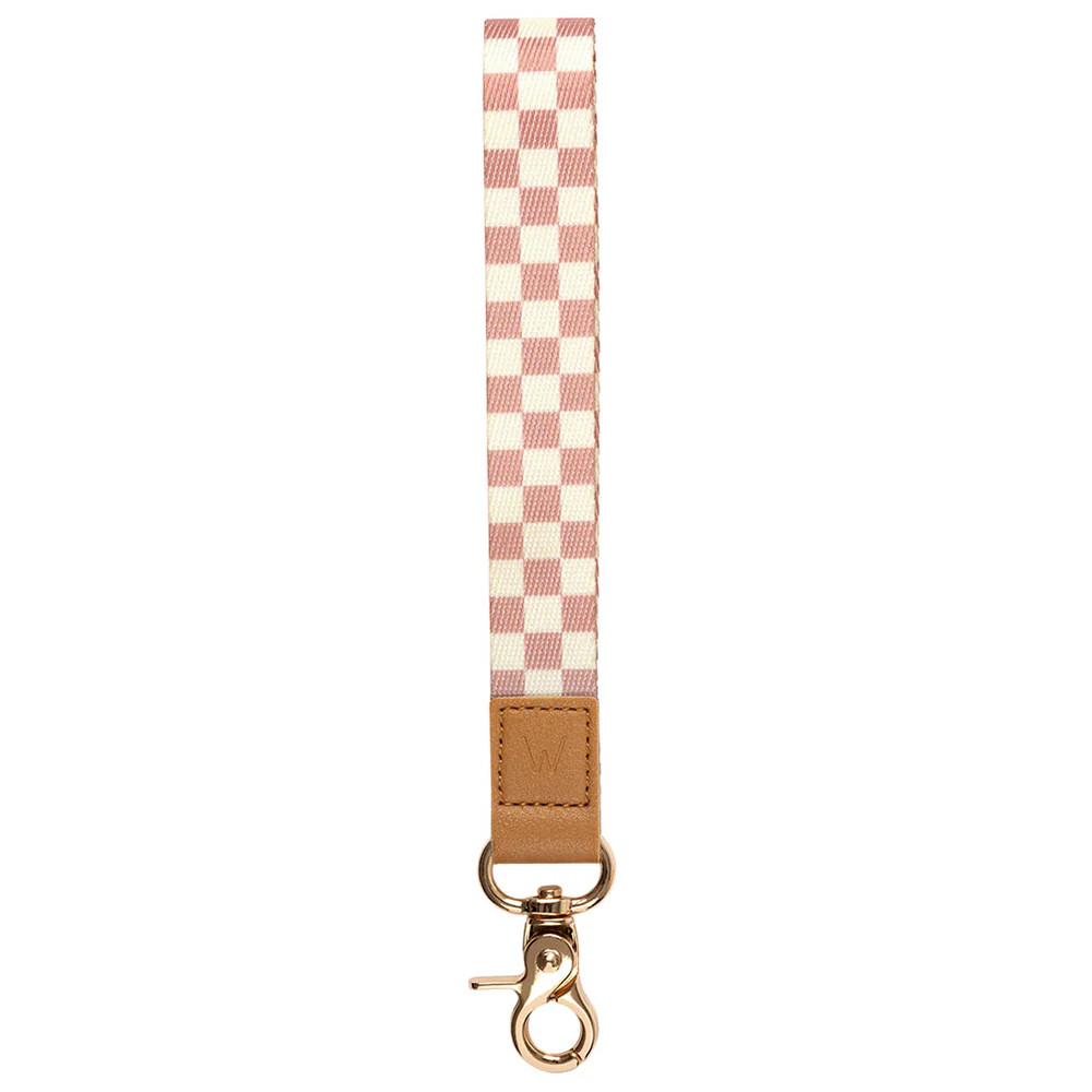 Blush Check Wrist Lanyard | Walli Cases