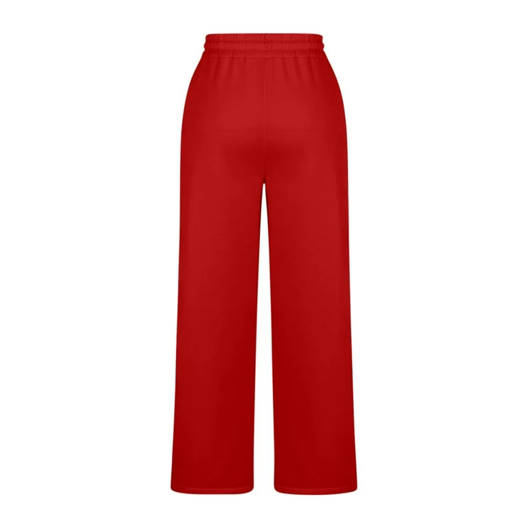 Coorders No Boundaries Women's Soft Fleece Wide Leg Pants, Womens Drawstring Fleece Joggers Sweat... | Walmart (US)