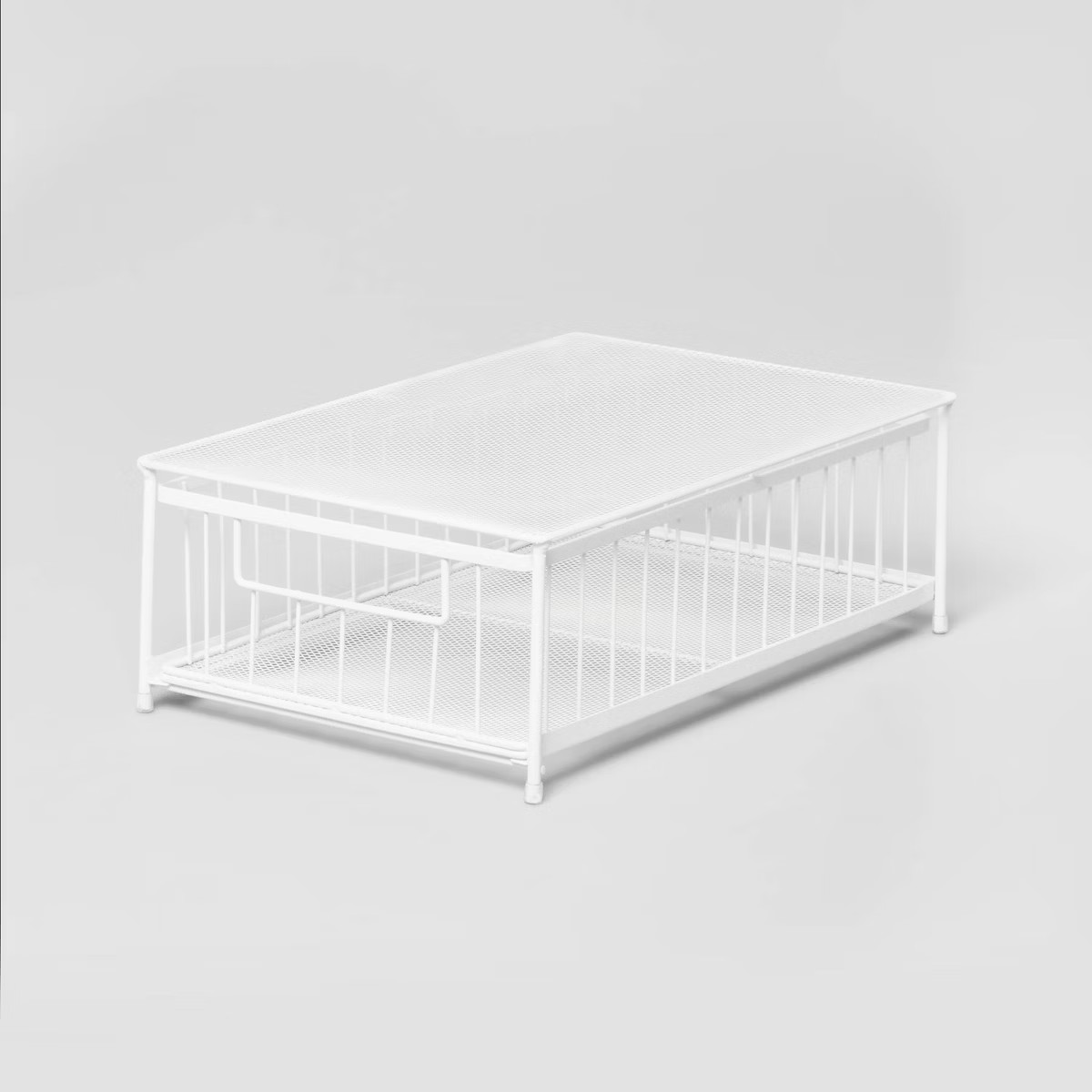 Small Stackable Slide Out Drawer White - Brightroom™: Iron & Plastic, No Assembly, Rust-Resista... | Target