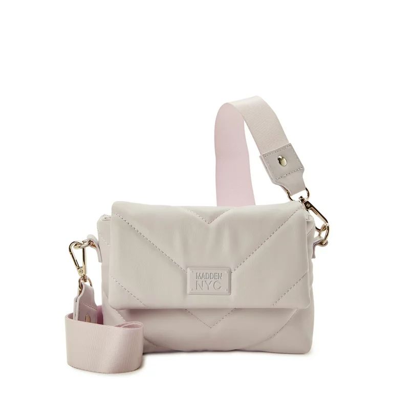Madden NYC Women's Quilted Crossbody Handbag Lilac | Walmart (US)