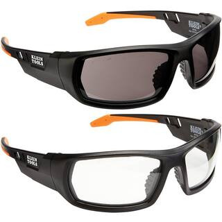 Clear/Gray Professional Safety Glasses Lens Combo Pack (2-Pairs) | The Home Depot