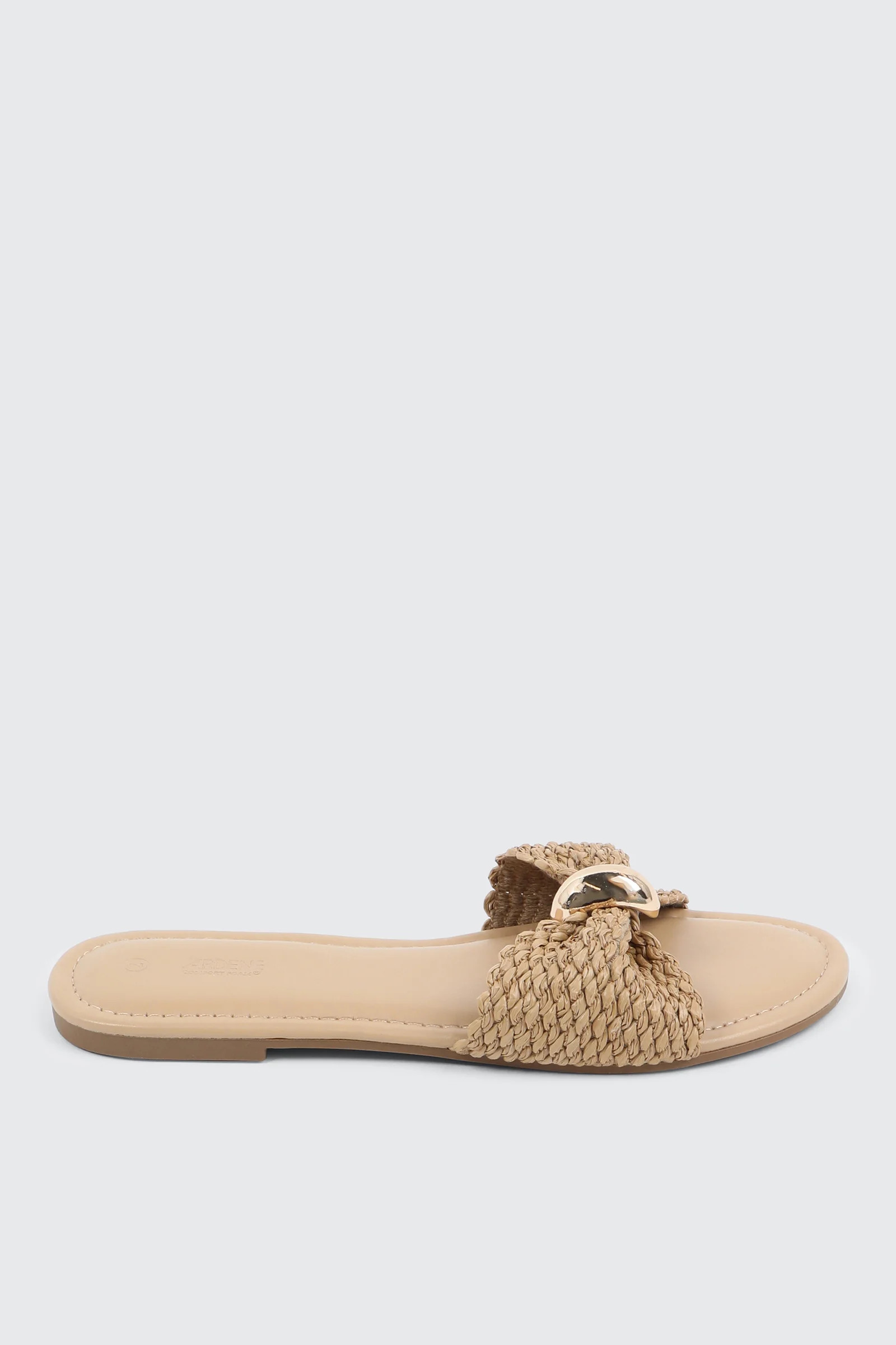 Flat Sandals with Gold Ornament | Ardene
