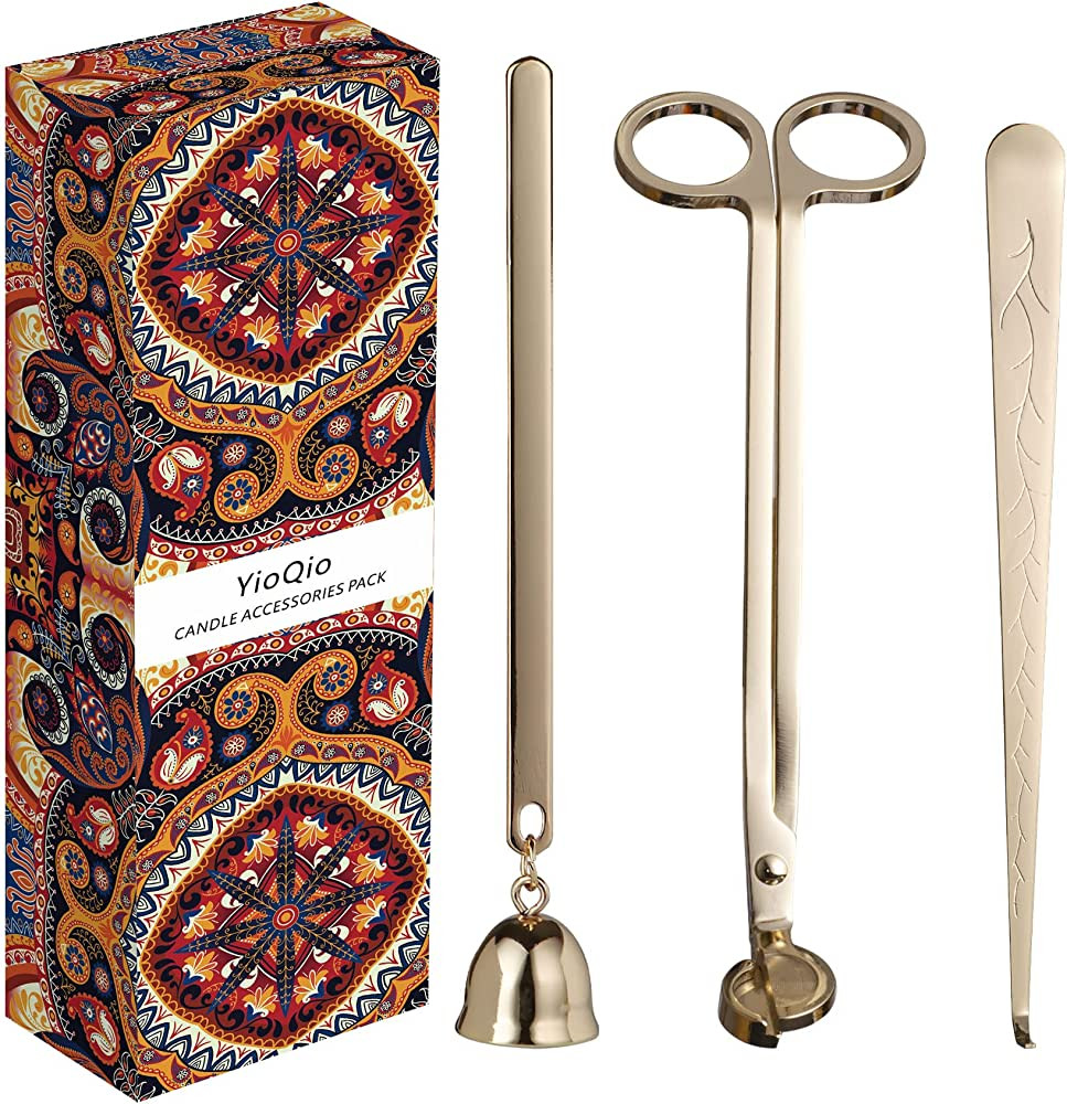 3-in-1 Candle Accessory Set, Candle Wick Trimmer,Candle Wick Dipper,Candle Cutter, Candle Snuffer... | Amazon (US)