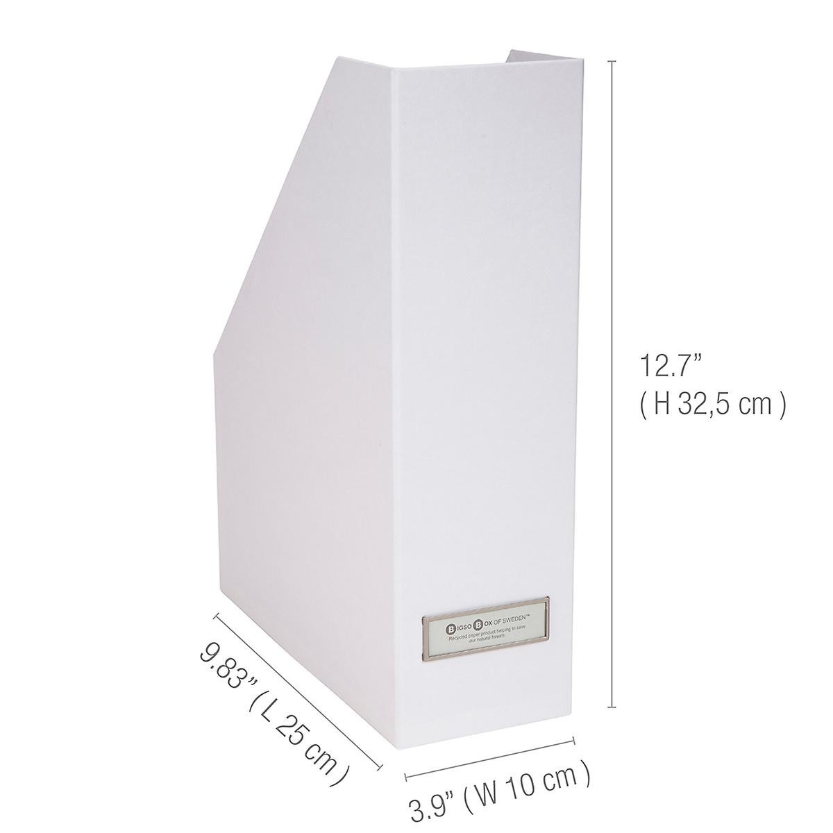 Bigso White Stockholm Magazine Holder | The Container Store