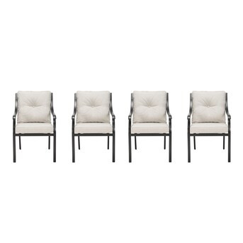 Style Selections Elliot Creek Set of 4 Stackable New Slate Metal Frame Stationary Dining Chair(s)... | Lowe's