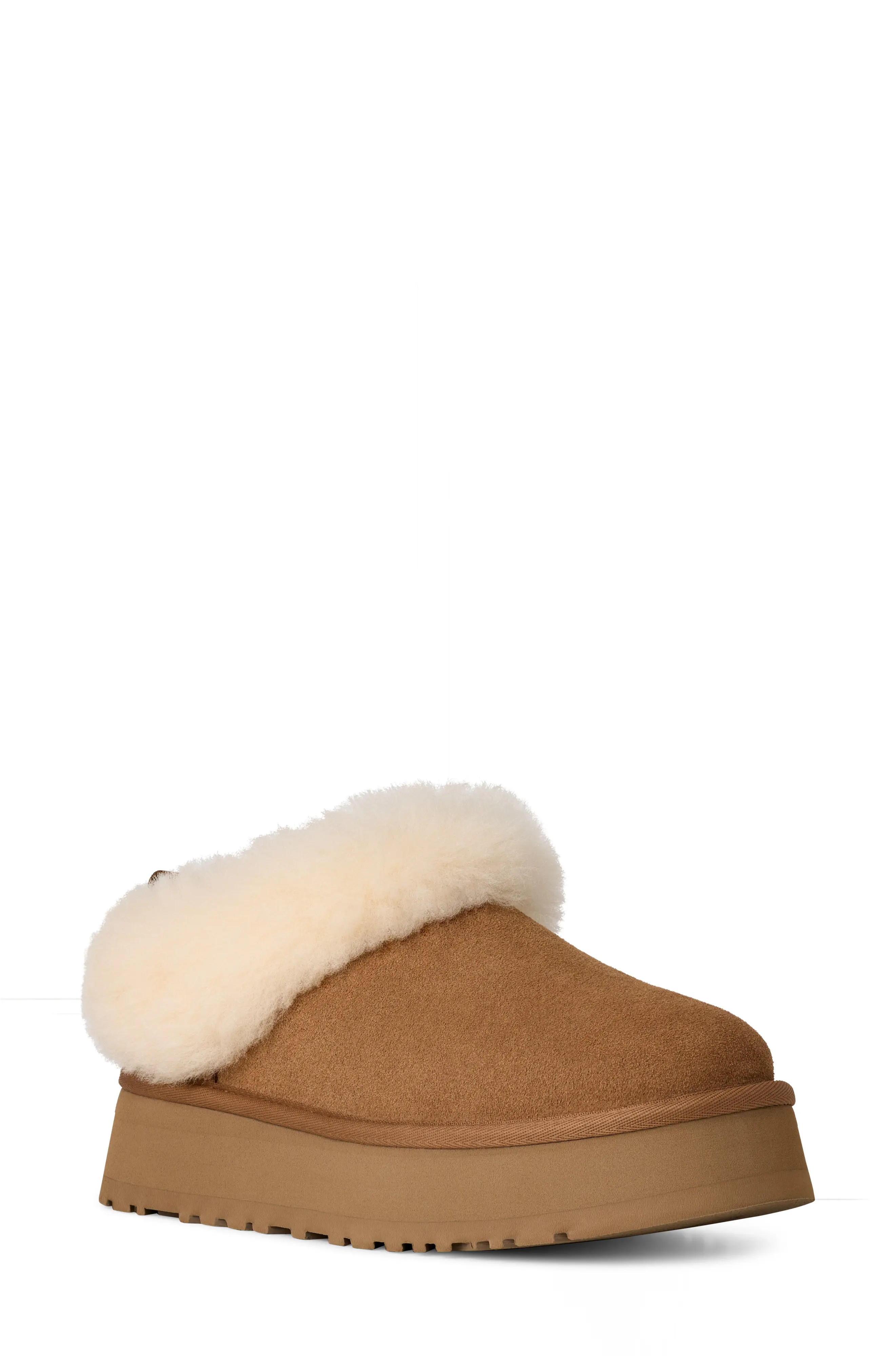UGG\u00ae Tazzelle Genuine Shearling Collar Slipper (Women) | Nordstrom | Nordstrom
