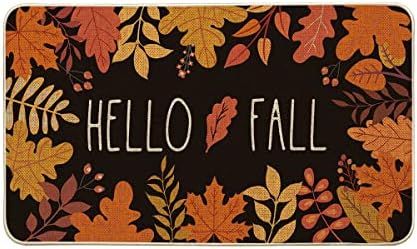 Artoid Mode Hello Fall Maple Leaves Decorative Doormat, Seasonal Autumn Harvest Vintage Thanksgiv... | Amazon (US)