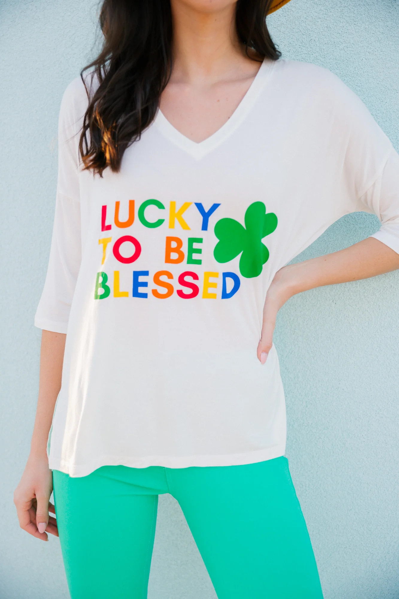 LUCKY TO BE BLESSED JUDY TEE | Judith March