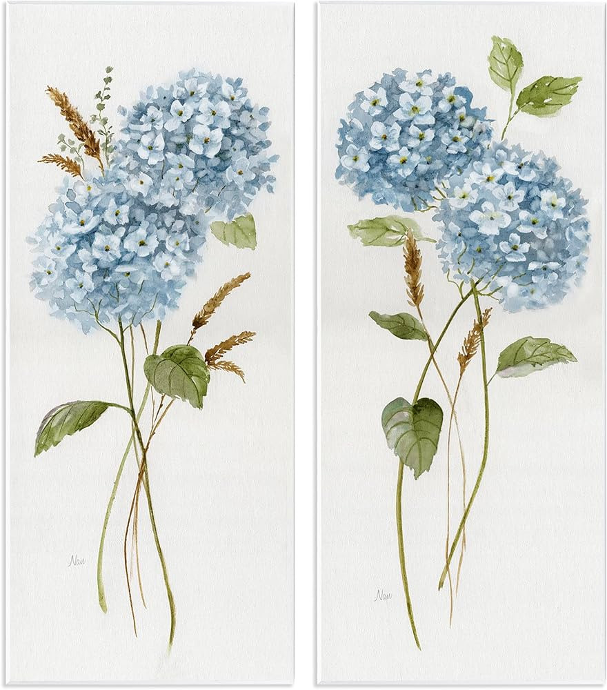 Stupell Industries Blue Hydrangea Long Stems Soft Vintage Florals Wall Plaque | Amazon (US)