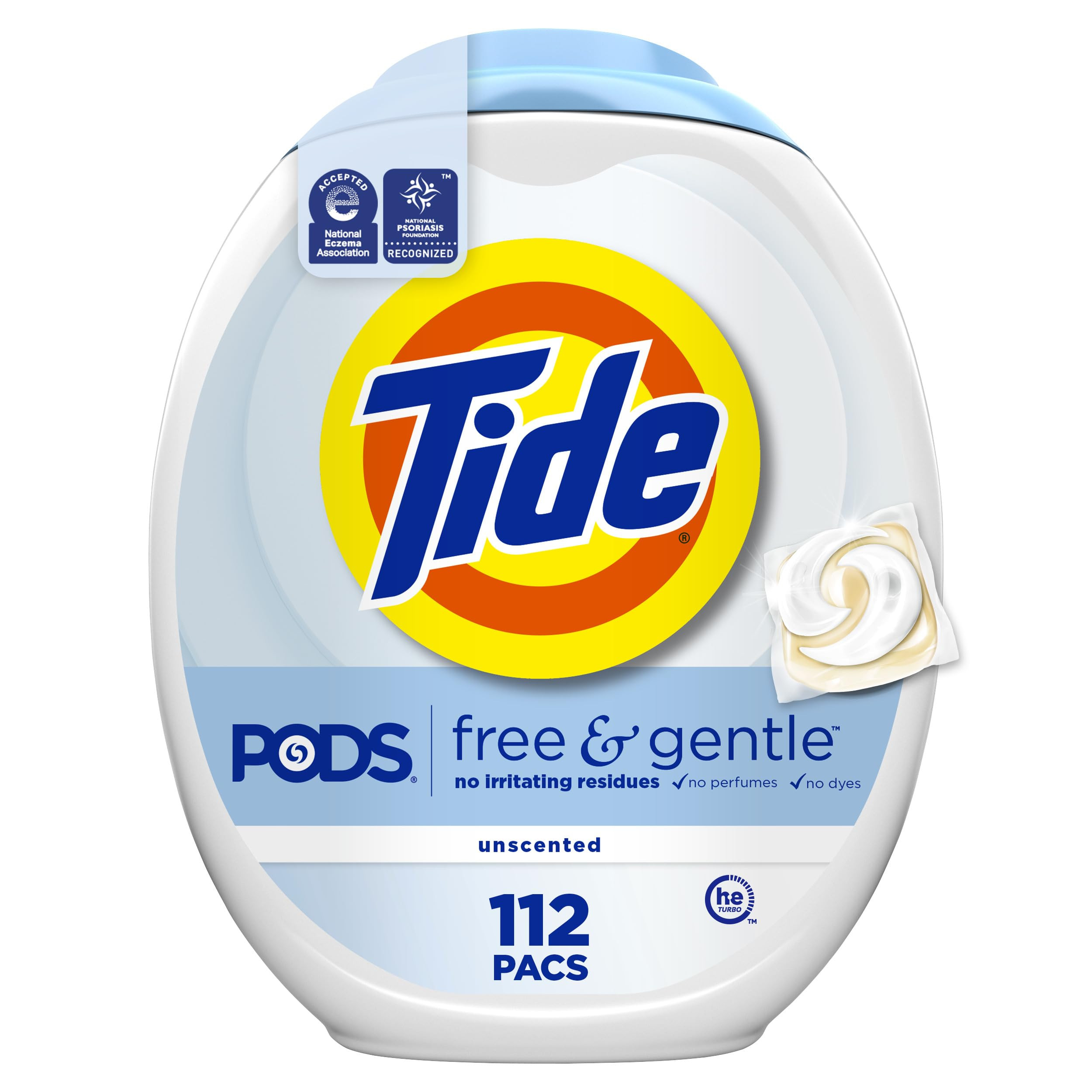 Tide PODS Free & Gentle Laundry Detergent Soap Pacs, 112 Count, Tide PODS Laundry Detergent | Amazon (US)