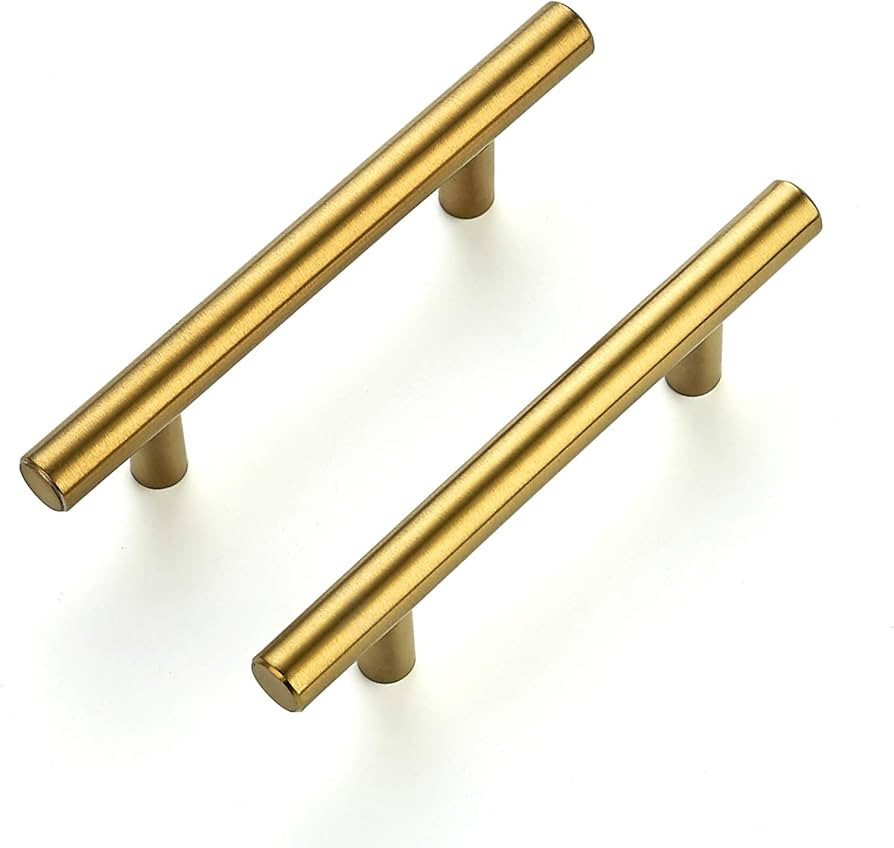 Ravinte 30 Pack | 5'' Cabinet Pulls Brushed Brass Stainless Steel Kitchen Drawer Pulls Cupboard P... | Amazon (US)