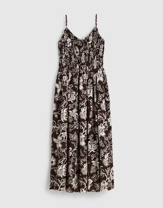Ruched V-Neck Sleeveless Maxi Dress | Madewell
