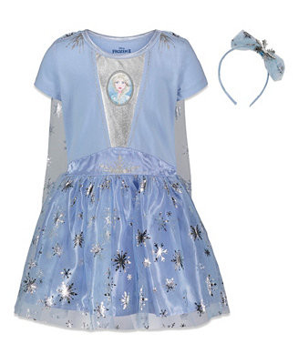 Disney Princess Anna Elsa Girls Gown and Headband Toddler to Big Kid | Macy's
