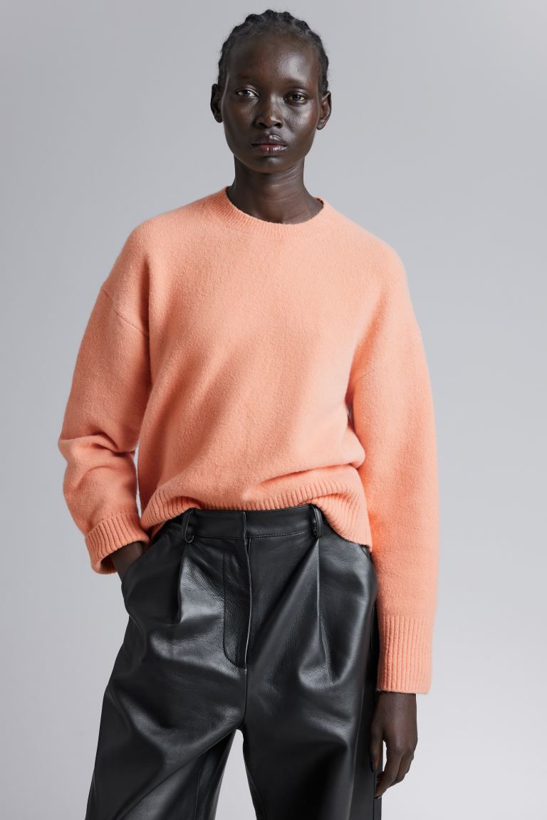 Relaxed Knit Jumper - Peach - Ladies | H&M GB | H&M (UK, MY, IN, SG, PH, TW, HK)