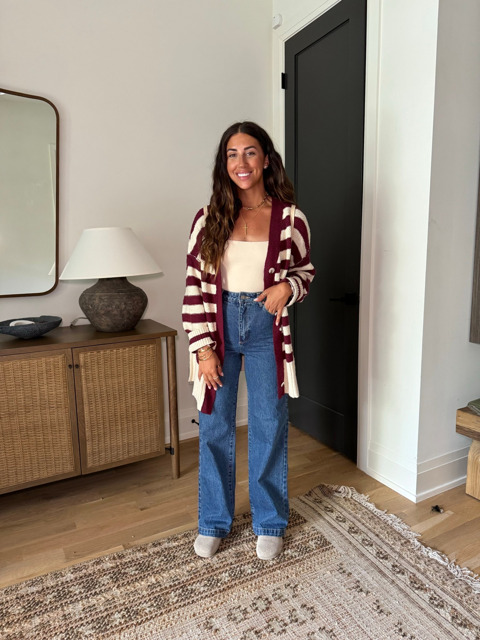 Top: small
Cardigan: medium
Jeans: 27

Dressupbuttercup.com #dressupbuttercup #dederaad 

#LTKFindsUnder100 #LTKStyleTip #LTKSeasonal