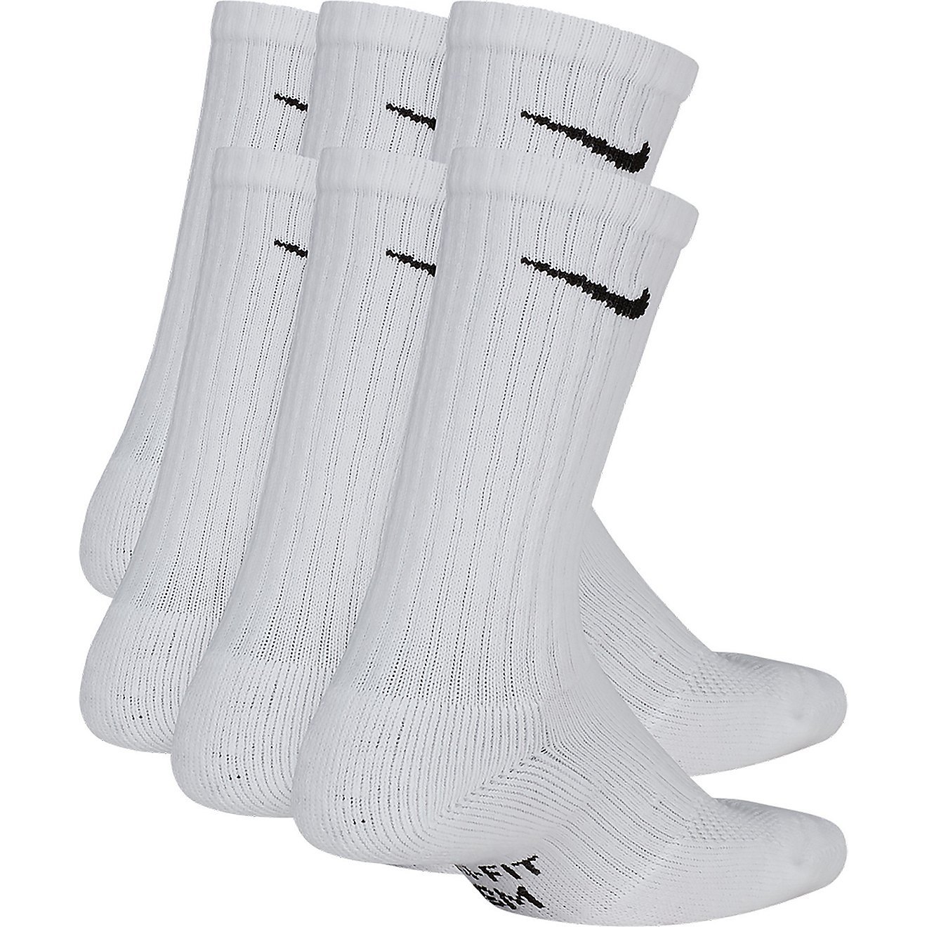 Nike Boys' Performance Cushioned Crew Training Socks 6 Pack | Academy Sports + Outdoors
