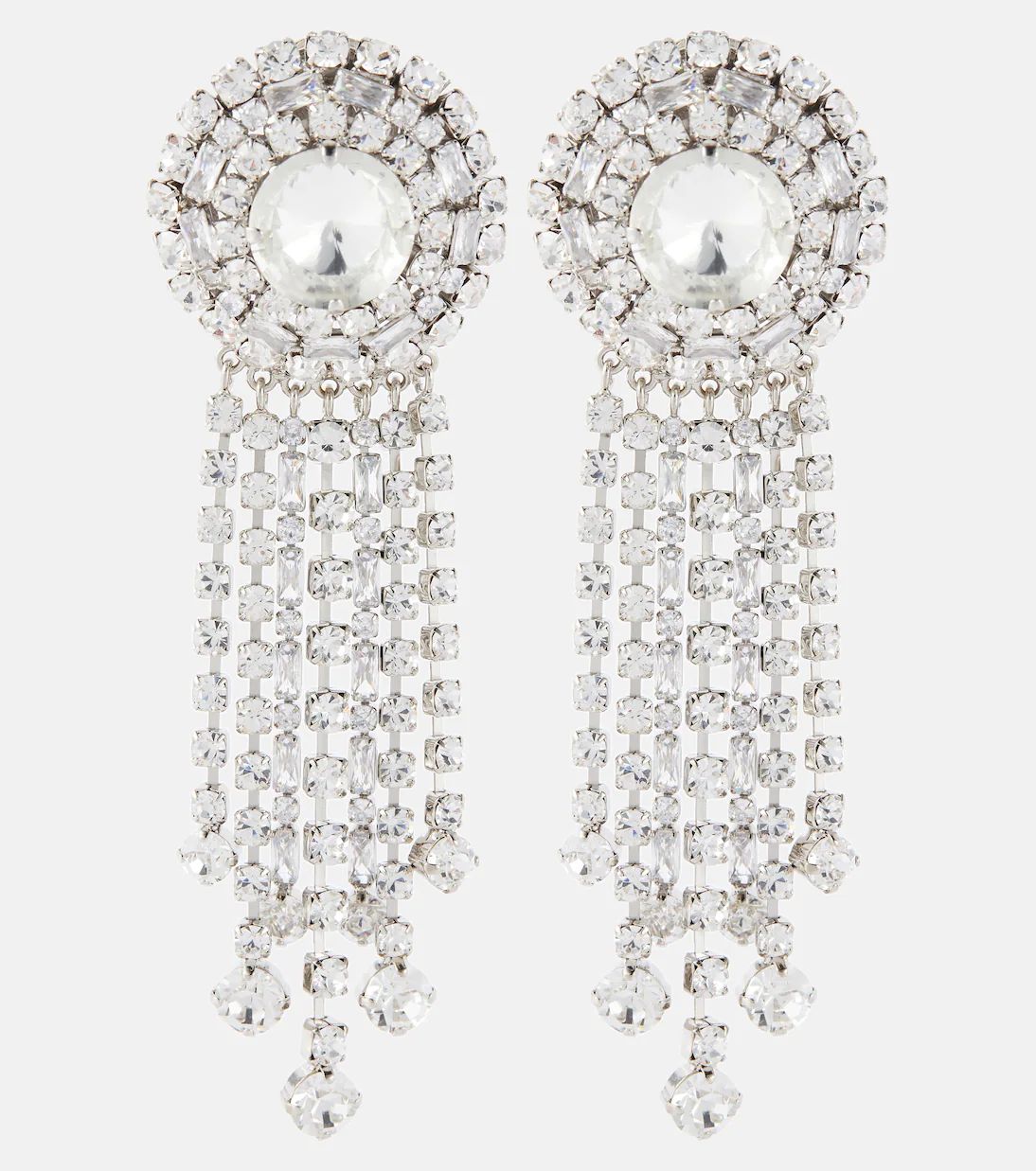 Crystal-embellished clip-on earrings | Mytheresa (UK)
