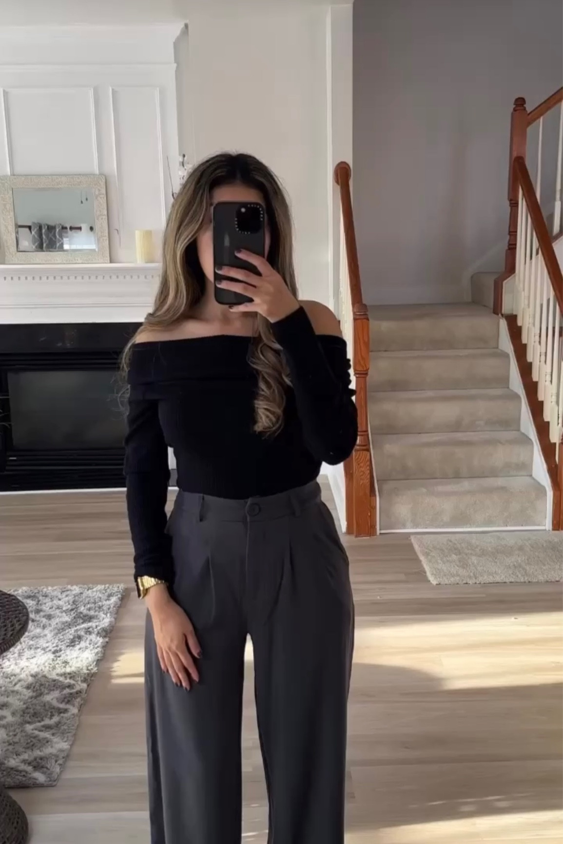 Off the shoulder and trousers outfit 

#LTKunder50 #LTKworkwear #LTKfit