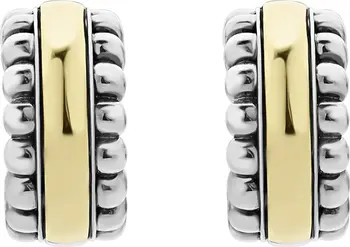 Signature Caviar Small Two-Tone Hoop Earrings | Nordstrom