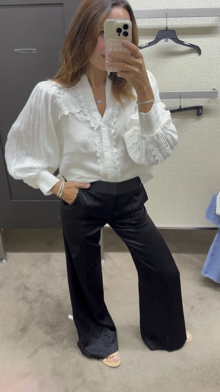 Nordstrom try on!! 
Pants black sz 4
Pants red size 2
White top size small
Beek tts code shalicenoel10 