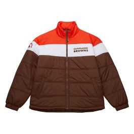 In The Clutch Puffer Jacket Vintage Logo Cleveland Browns | Mitchell & Ness