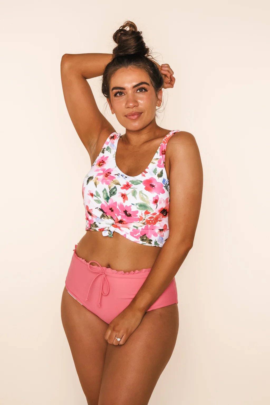 Traveler Top | Pink Floral | Coral Reef Swim
