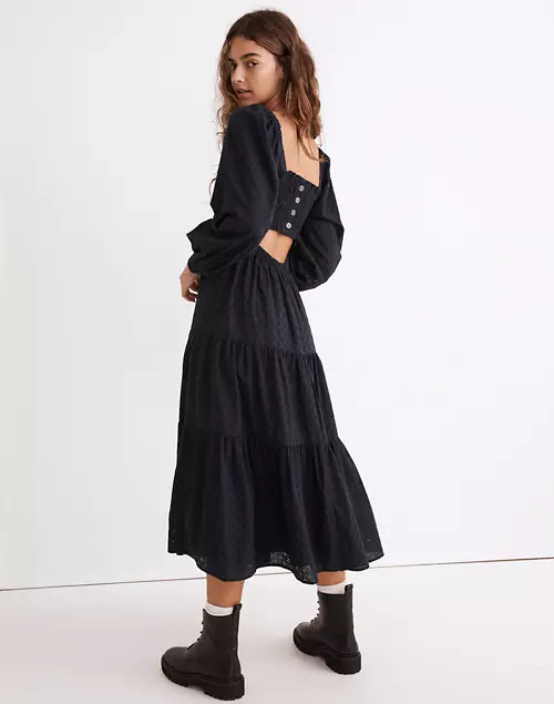 Lucie Cutout-Back Midi Dress | Madewell