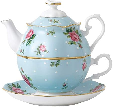 Royal Albert New Country Roses One Tea Set, Mostly Blue with Multicolored Floral Print | Amazon (US)
