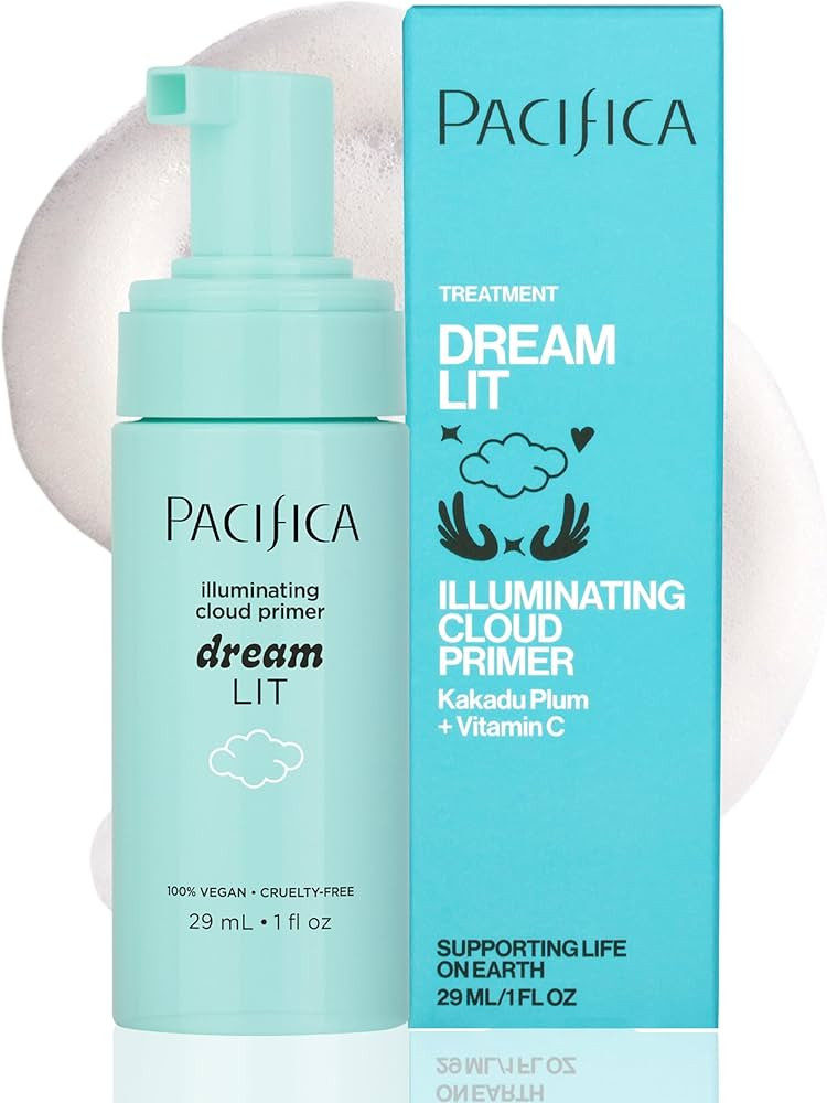 Pacifica Dreamlit Illuminating Foaming Primer with Vitamin C & Hyaluronic Acid – Hydrating Brig... | Amazon (US)
