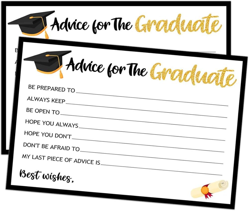 Yangmics Direct Graduation Advice Cards 2024-30 Pack – Graduation Party Supplies 2024 – Advic... | Amazon (US)