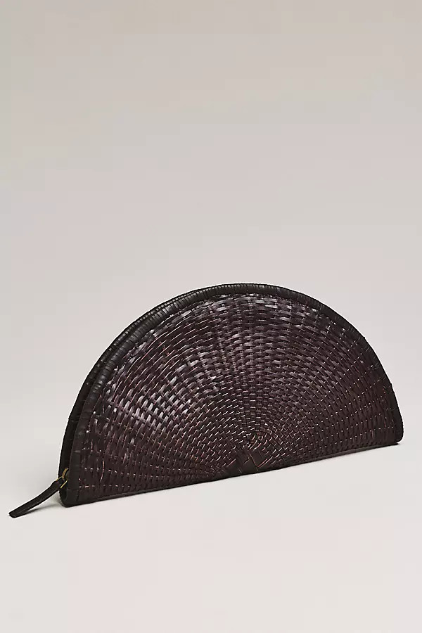 Handwoven Leather Perla Clutch | Anthropologie (US)