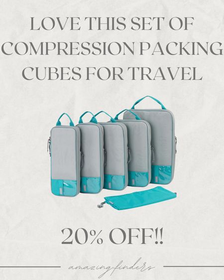 BAGSMART 6 Set/4 Set/2 Set Compression Packing Cubes for Travel, Lightweight Vacation Travel Essentials, Travel Accessories for Suitcase Organizer Bags Set, Durable Luggage Organizer Travel Bags

#LTKtravel #LTKsalealert #LTKfindsunder50