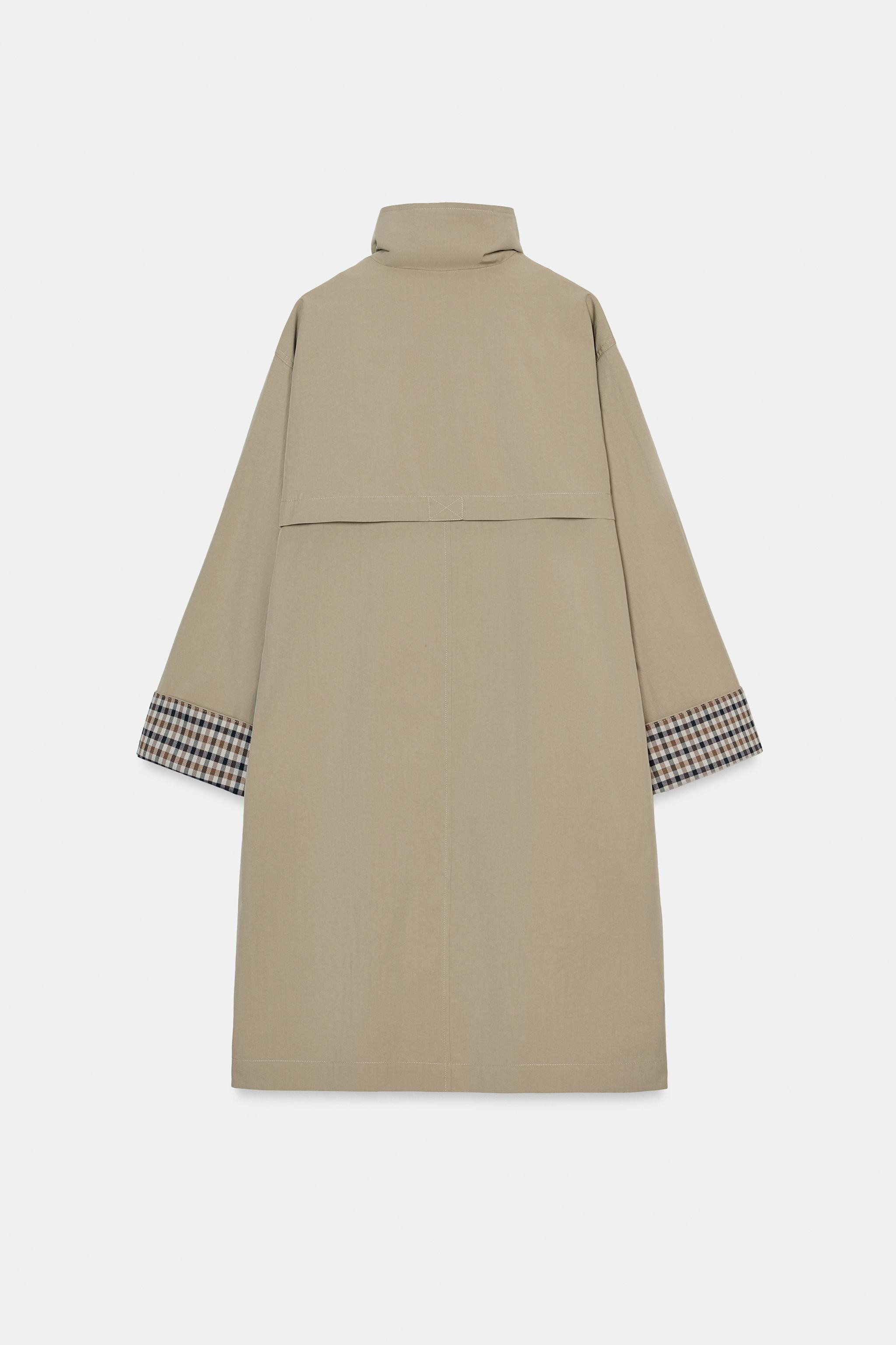 OVERSIZE TRENCH COAT WITH CHECK CUFFS | Zara UK