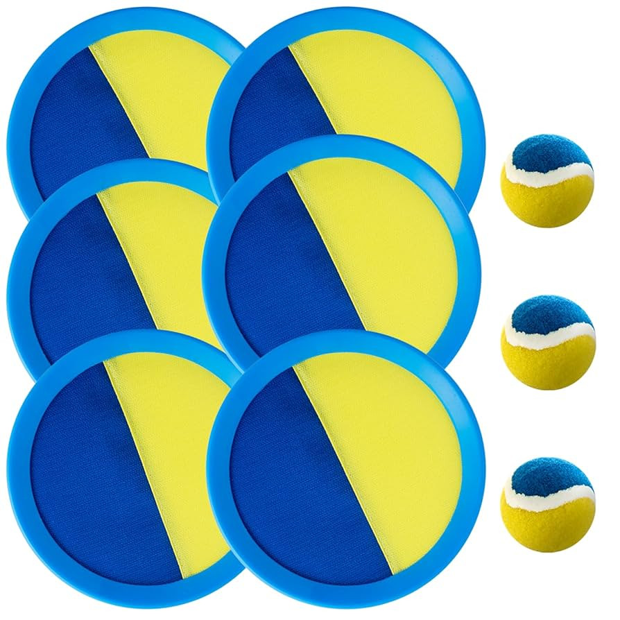 Kids Toys - Outdoor Games for Kids, Toss and Catch Ball Set with 6 Paddles 3 Balls, Toys for 3 4 ... | Amazon (US)