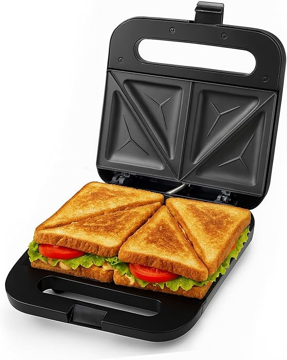 OVENTE Electric Sandwich Maker with Non-Stick Plates, Indicator Lights, Cool Touch Handle, Easy t... | Amazon (US)