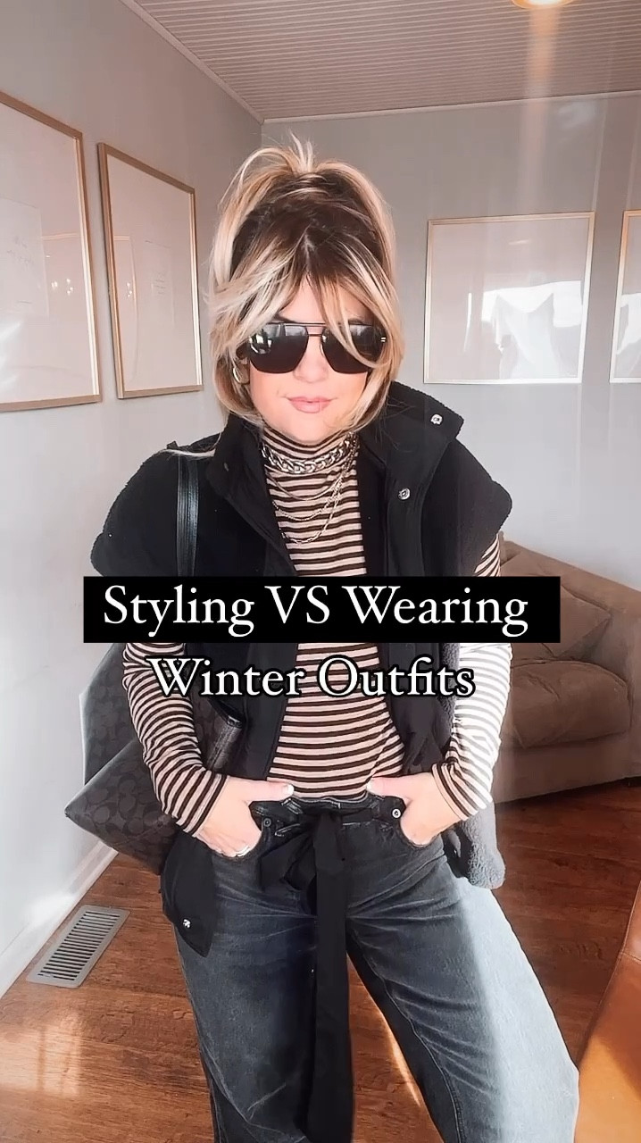 Styling winter over sized vests 
Turtle necks I got one in every color
Black jeans from American eagle! I love these! 
Now belt with a sash! 
Black Ugg Clogs


#LTKWatchNow #LTKFindsUnder50 #LTKFindsUnder100