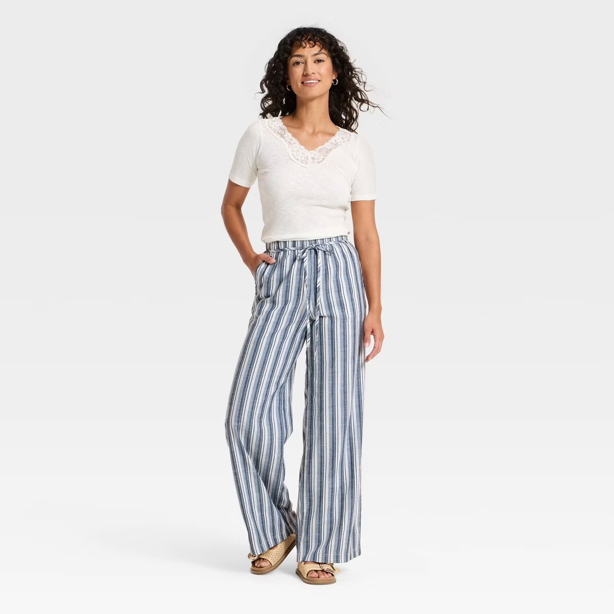 Women's Mid-Rise Wide Leg Palazzo Pants - Universal Thread™ | Target