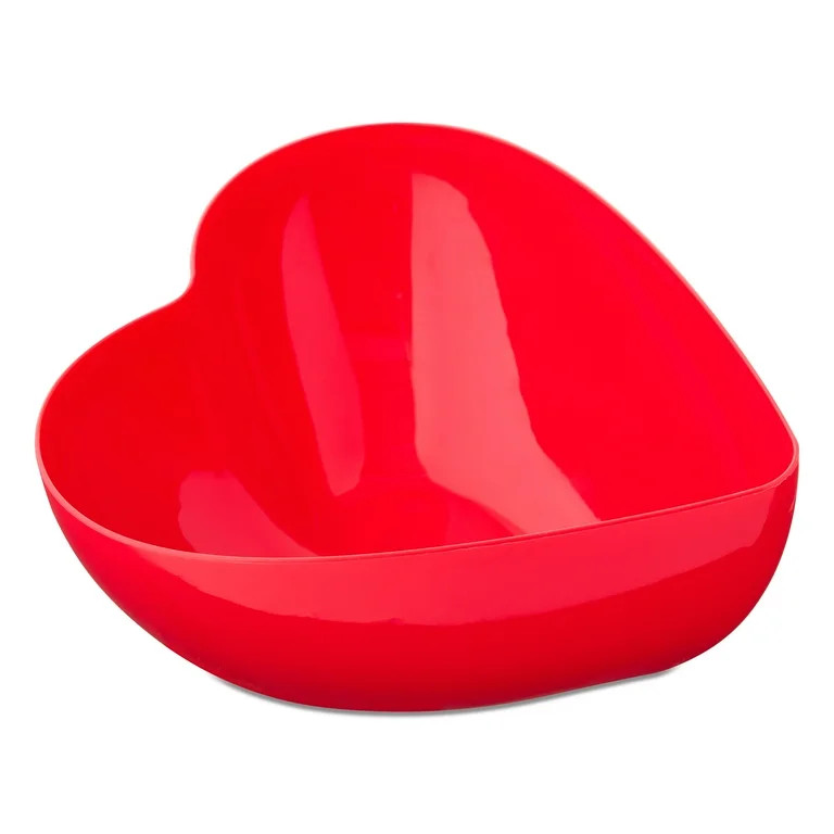 Small Plastic Heart Bowl, Red, Valentine's Day by Way To Celebrate | Walmart (US)
