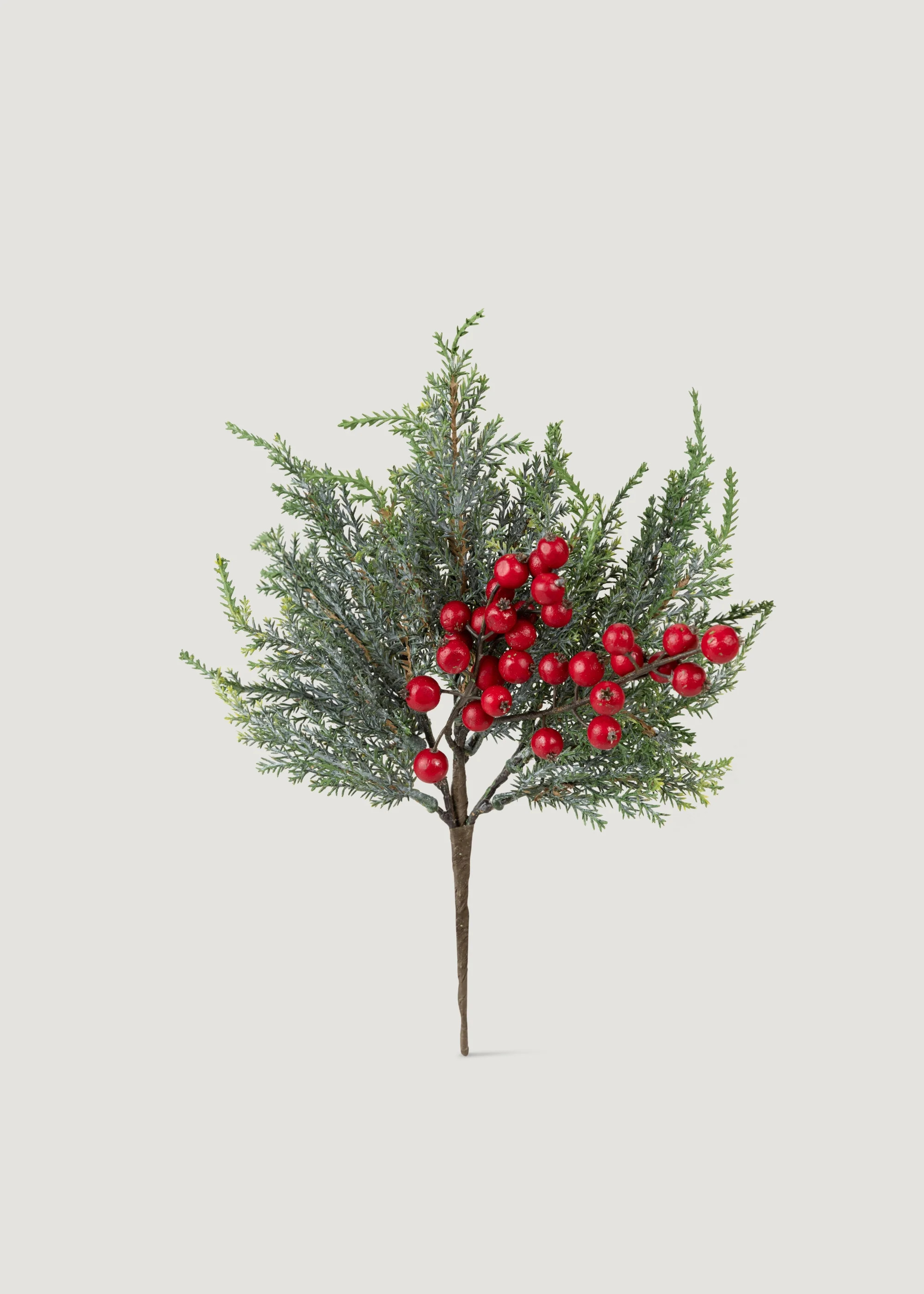 Faux Cedar and Red Berry Pick | Artificial Holiday Greens | Afloral | Afloral
