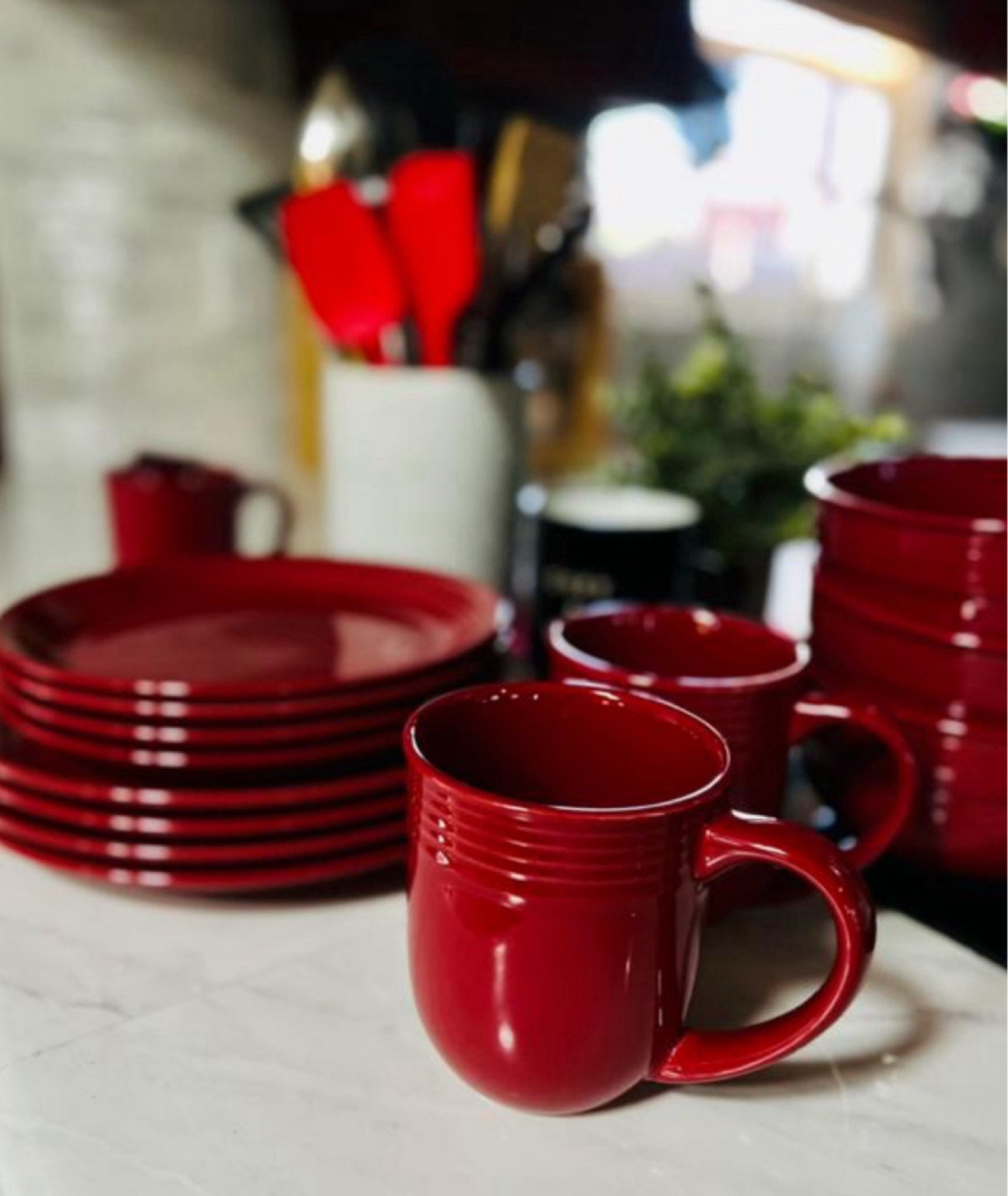 Loving this Mainstays dinnerware set in red ( the navy is gorgeous too❤️) I got delivered with my Walmart+ membership! Check out the blog for more information on all the benefits and check out below more home decor items I’m loving! #walmartpartner #walmartplus #walmart @walmart home decor, kitchen, living room, bedroom, Walmart finds 

 #LTKhome #LTKsalealert

#LTKHome #LTKFindsUnder50